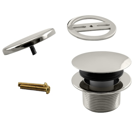 Westbrass Mushroom Tip Toe Tub Trim Set W/ Floating Faceplate in Polished Nickel D398RK-05